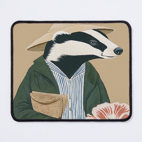 Item preview, The Cozy Cottagecore Badger designed and sold by bapupa.