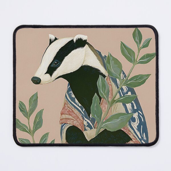 Item preview, The Whimsical Cottagecore Badger designed and sold by bapupa.