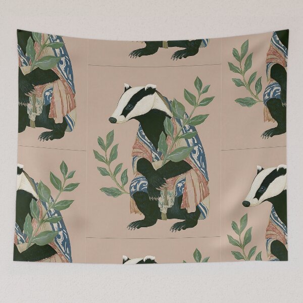 Item preview, The Whimsical Cottagecore Badger designed and sold by bapupa.