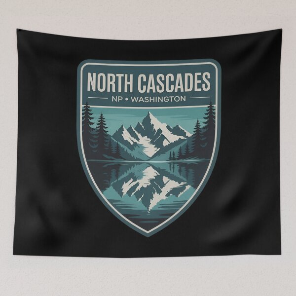 Item preview, North Cascades National Park American Alps Retro Badge designed and sold by Blok45.