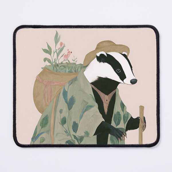 Item preview, The Charming Cottagecore Badger designed and sold by bapupa.