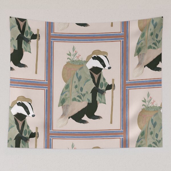 Item preview, The Charming Cottagecore Badger designed and sold by bapupa.
