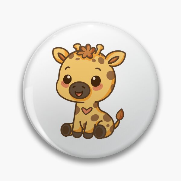 Item preview, Cute kawaii giraffe with heart designed and sold by JuKoArt.