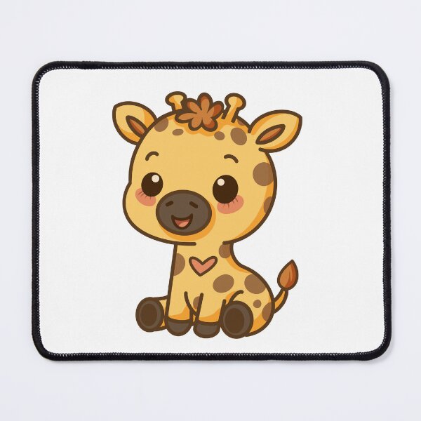 Item preview, Cute kawaii giraffe with heart designed and sold by JuKoArt.