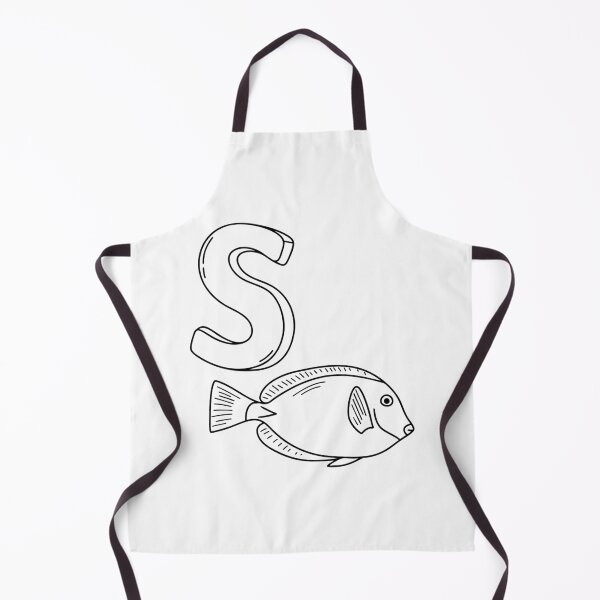 Item preview, An illustration of letter S stand for Surgeonfish designed and sold by rasagamastore.