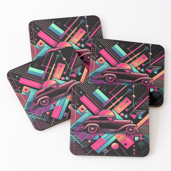 Item preview, Colorful geometric classic car  designed and sold by Dogandesighn.