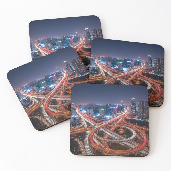 Item preview, Urban Pulse: Night Road Light Trails designed and sold by tounm.