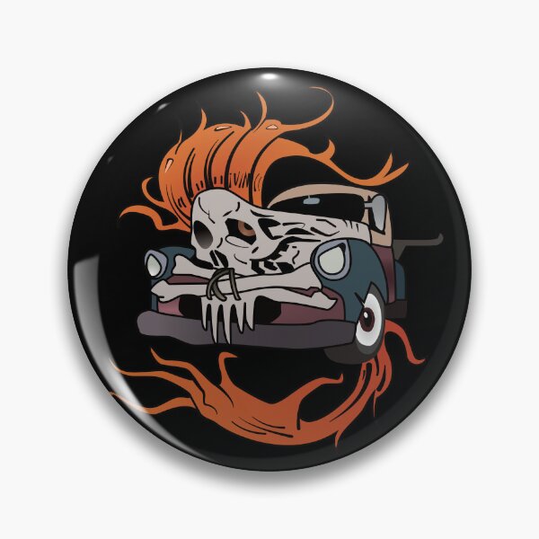 Item preview, Flaming Skull Car – Hot Rod Punk Design designed and sold by DG-ShopLT.