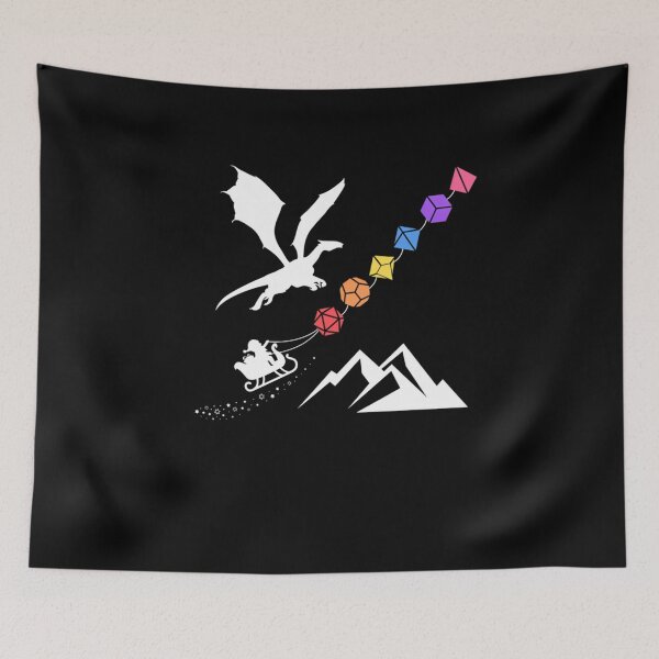 Item preview, Nerdy Christmas Rainbow Polyhedral Dice Set Tabletop RPG Addict  	 designed and sold by mbkfphxphkm36.