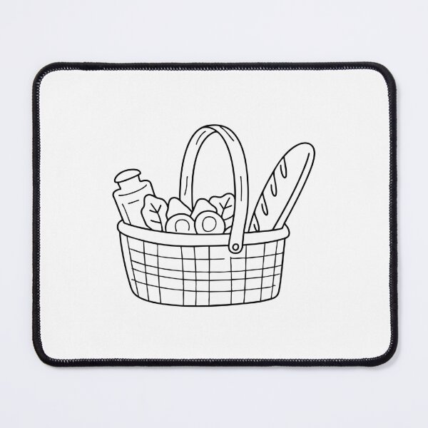 Item preview, A picnic basket filled with salad ingredients and bread designed and sold by rasagamastore.