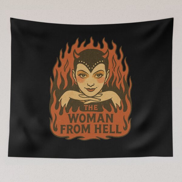 Item preview, The Woman from Hell – Vintage Devil Lady Art designed and sold by CineVault.