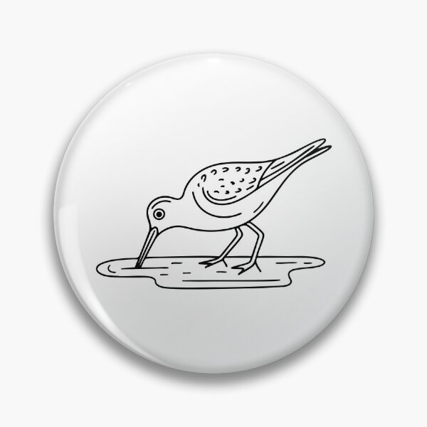 Item preview, A sandpiper pecking at the wet sand for tiny insects designed and sold by rasagamastore.