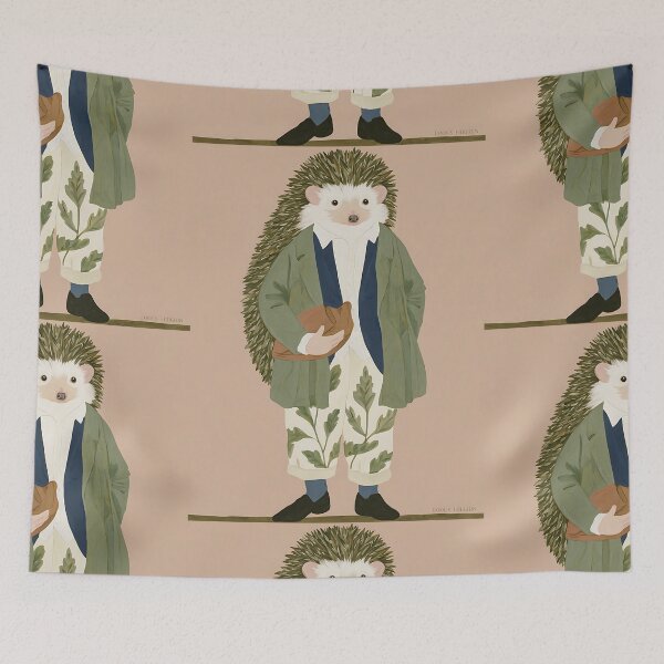 Item preview, Cozy Cottagecore Hedgehog designed and sold by bapupa.