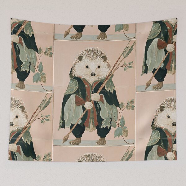 Item preview, Whimsical Cottagecore Hedgehog designed and sold by bapupa.