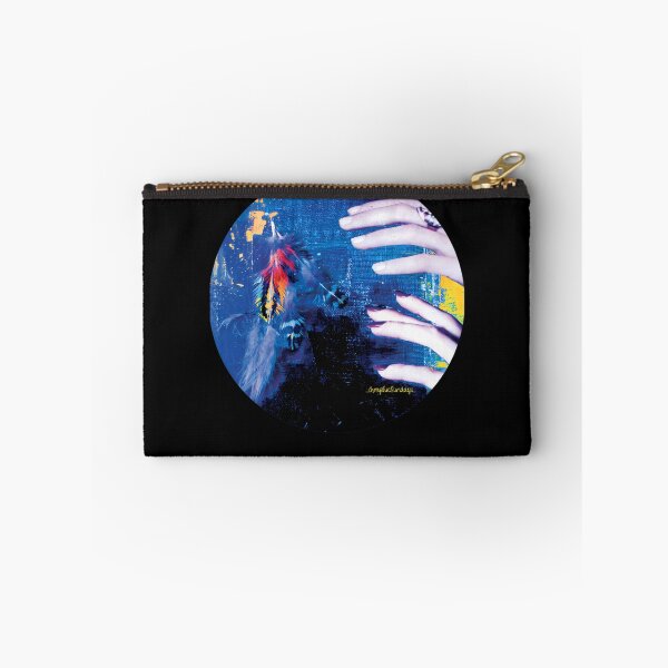 Item preview, Hands and feathers blue and yellow collage  	 designed and sold by fozxjrlcmn18.
