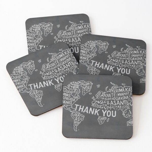 Item preview, World Map of Thanks – Chalkboard Style Teacher Appreciation Gift designed and sold by WhisperFrame.