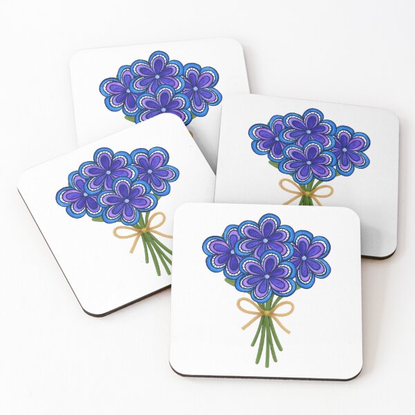 Item preview, Flower Bouquet in Violet and Blue designed and sold by kel72.