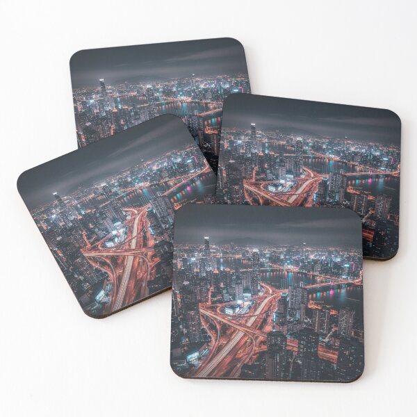Item preview, Dynamic City Night: Urban Light Trails designed and sold by tounm.