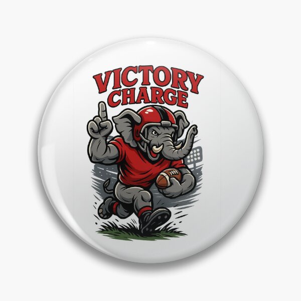 Item preview, Victory Charge – Cartoon Elephant Football Player Sports Design designed and sold by DailyDrivesct.