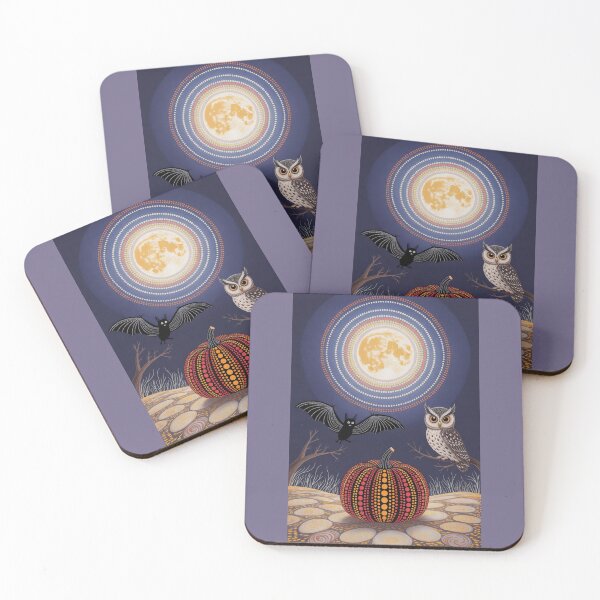 Item preview, Halloween Glow – Mystical Dot Art Night Scene designed and sold by Syrupulse.