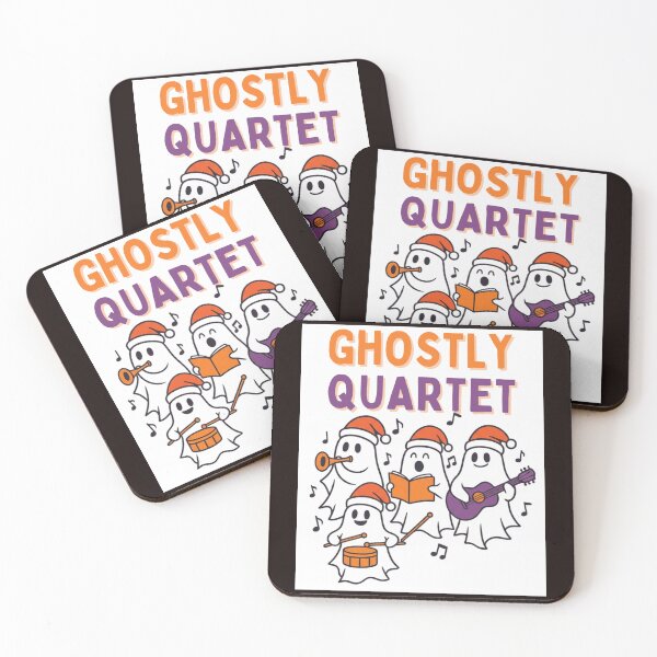 Item preview, Ghostly Quartet Spooky Christmas Music Shirt designed and sold by MojNetSerwis WWK.