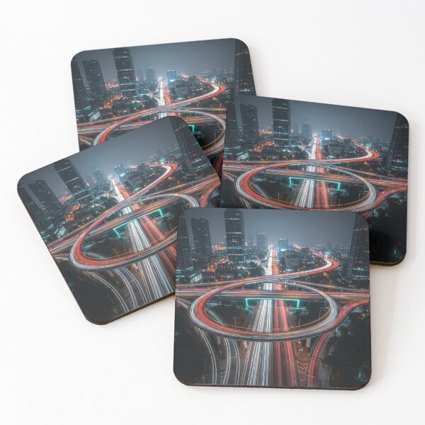 Item preview, City Night Flow: Light Trail Art designed and sold by tounm.