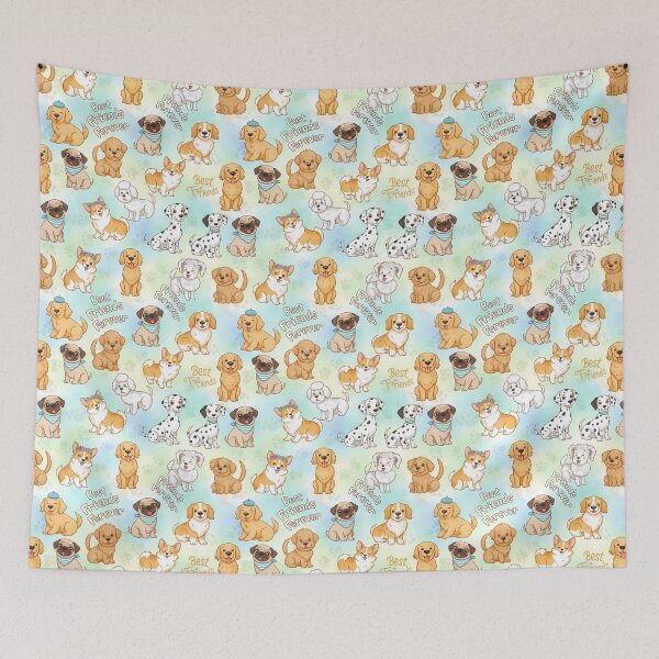 Item preview, Cute Dog Breeds Best Friend Forever Pattern designed and sold by VivianBKL.