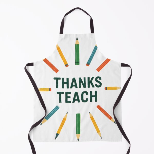 Item preview, Thanks Teach – Colourful Pencil Teacher Appreciation Design designed and sold by WhisperFrame.