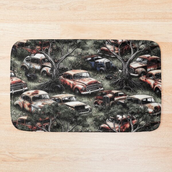 Item preview, Old, Vintage, Retro Junk, Cars in Seamless Pattern designed and sold by Huskyyy Designs.