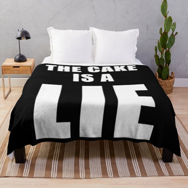Item preview, The Cake Is A Lie Throw Blanket 	 designed and sold by tzgcbznn86.