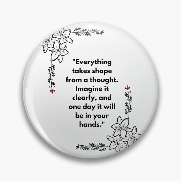Item preview, Power of Thought – Motivational Floral Quote designed and sold by Nicola369.