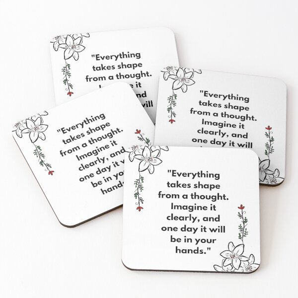 Item preview, Power of Thought – Motivational Floral Quote designed and sold by Nicola369.