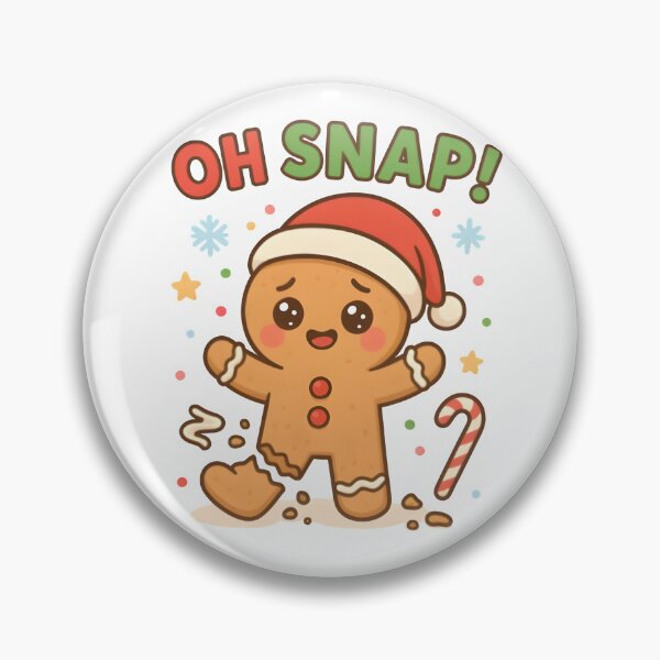 Item preview, Oh Snap! – Kawaii Gingerbread Man Christmas Cookie Pun designed and sold by Snackwear Apparel.