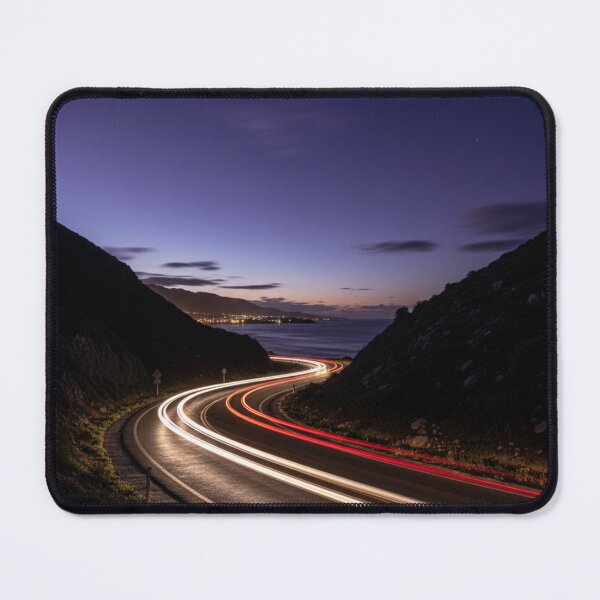 Item preview, Winding Coastal Road Light Trails designed and sold by tounm.