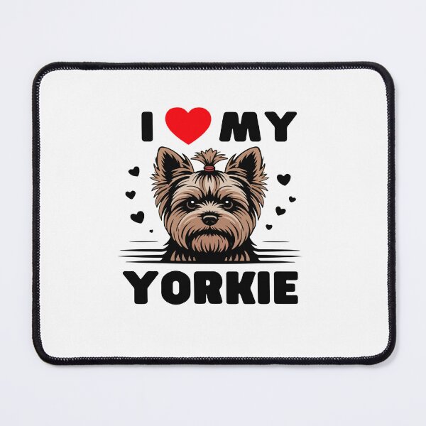 Item preview, I Love My Yorkie – Cute Yorkshire Terrier Dog Lover Gift with Red Bow, Heart Icons, and Bold Pet Pride Typography designed and sold by belladesign7.
