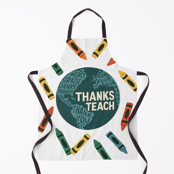 Item preview, Thanks Teach – Global Chalkboard Crayon Design designed and sold by WhisperFrame.