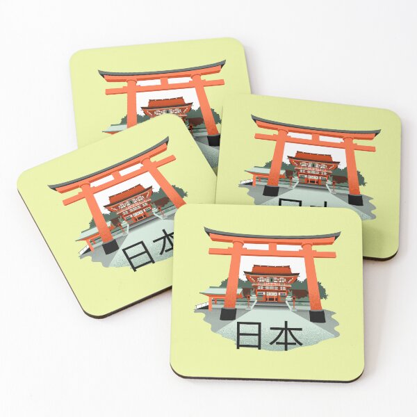 Item preview, Hand-Drawn Fushimi Inari Shrine | Japanese Kanji Art | Unique Travel Gift designed and sold by Soft Strength Studio.