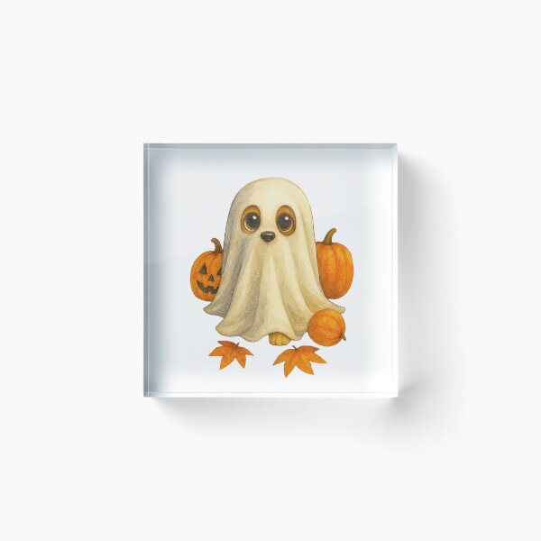 Item preview, Halloween ghost puppy gift idea designed and sold by AlfeArts.