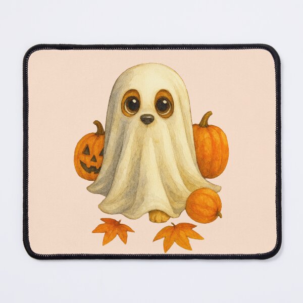 Item preview, Halloween ghost puppy gift idea designed and sold by AlfeArts.