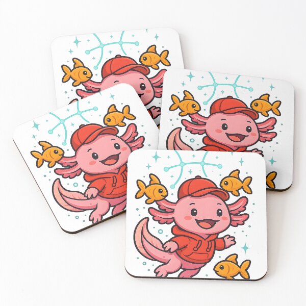 Item preview, Axie the Axolotl – Playful Pisces Zodiac Cartoon Design designed and sold by anniejunoaxie.