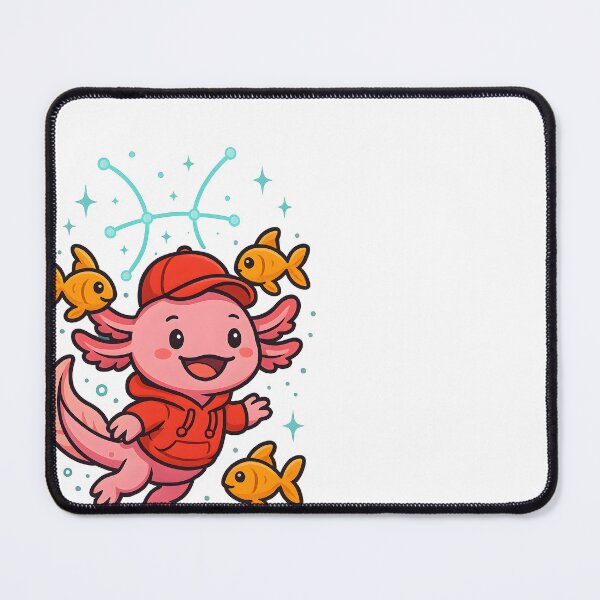 Item preview, Axie the Axolotl – Playful Pisces Zodiac Cartoon Design designed and sold by anniejunoaxie.