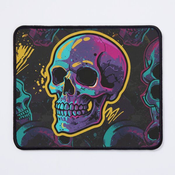 Item preview, Neon Skull Graffiti Cartoon - Colorful Urban Street Art Pattern designed and sold by knawlej.