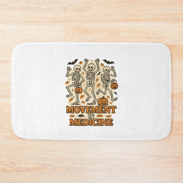 Item preview, Movement Is Medicine – Dancing Skeletons Halloween Retro Design designed and sold by DailyDrivesct.