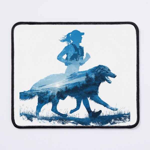 Item preview, Canicross Runner & Dog Silhouette Fusion | Dynamic Sport Design designed and sold by karimahmed84.