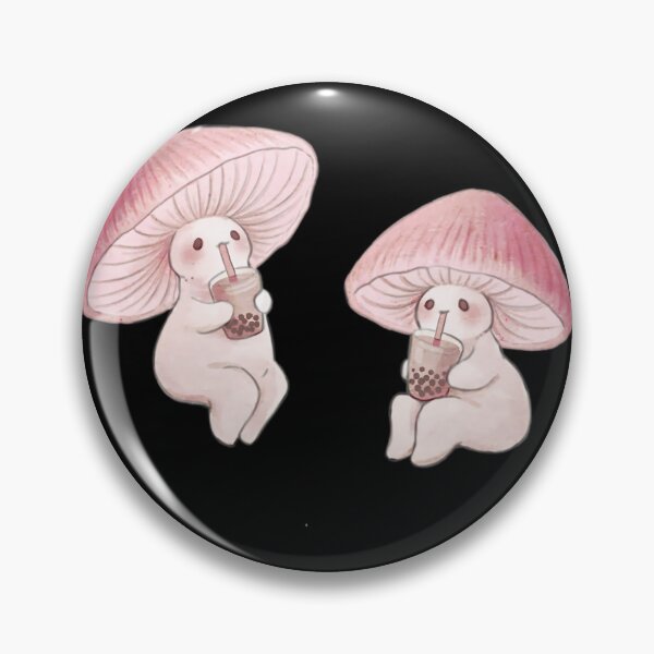 Item preview, Mycena Mushrooms With Boba Tea Throw Pillow 	 designed and sold by avdoveojuaf4.