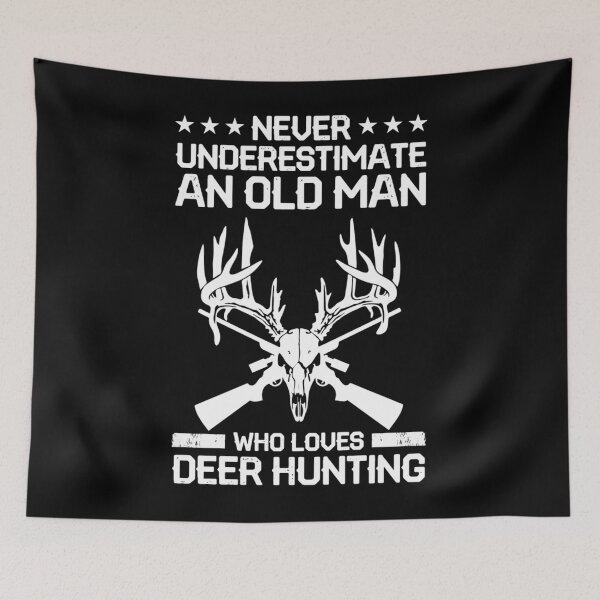 Item preview, Never underestimate old man who loves deer hunting  	 designed and sold by afnudxzd71.