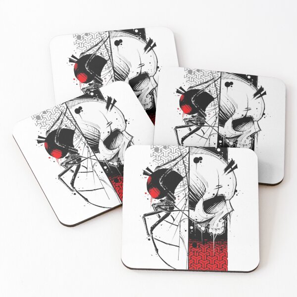 Item preview, Split Skull and Insect Abstract Art designed and sold by MirandaMarotta.