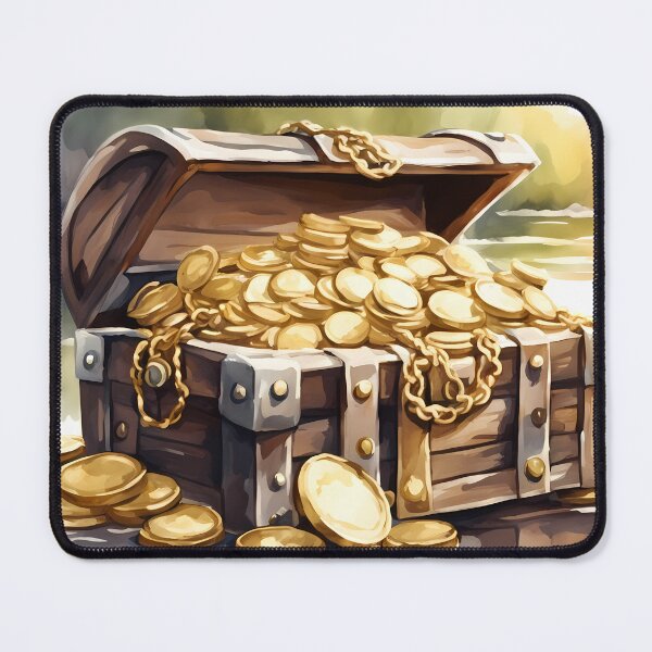 Item preview, Treasure Chest with Gold designed and sold by CalmnessbyChoice.