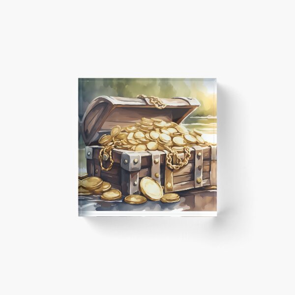 Item preview, Treasure Chest with Gold designed and sold by CalmnessbyChoice.