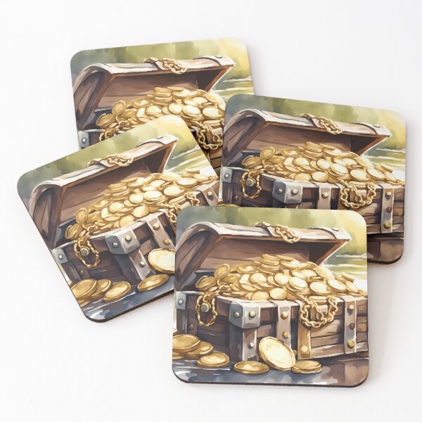 Item preview, Treasure Chest with Gold designed and sold by CalmnessbyChoice.